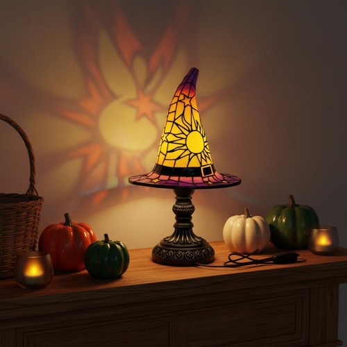 Lampe chapeau sorcière - chapeau,