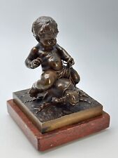 Auguste Moreau (1834 -1917) Bronze " Enfant chevauchant un grillon " Colin & Cie