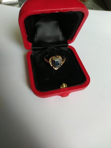 Bague coeur 10k 10 - coeur, or