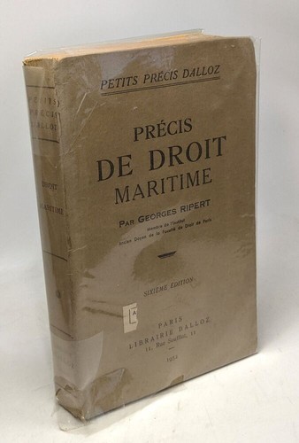 Précis droit maritime - de,