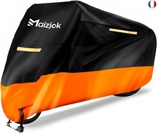 Maizjok Bache Moto Exterieur Etanche, Housse Moto Impermeable Interieur 210D