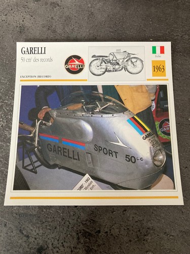 Carte fiche moto collection - carte,