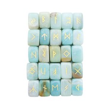 Jeu de 25 runes - Amazonite