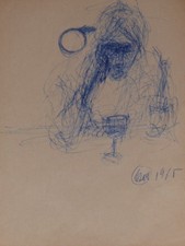 [Coll. RAOUL-JEAN MOULIN ART XXe] CESAR BALDACCINI DESSIN ORIGINAL SIGNE 1965