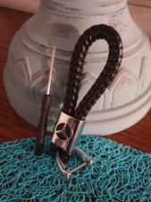 Porte clé Mercedes cuir corde tresser neuf sous blister