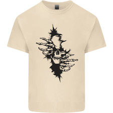 A Crâne From A Déchiré Chemise Gothique Goth Biker Homme Coton T-Shirt