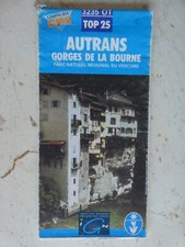 carte  IGN bleue 3235 OT top 25 AUTRANS GORGES DE LA BOURNE   1997 edition 2