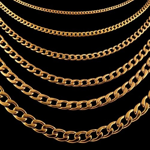 Collier gourmette inox - 6,