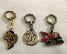 3 Porte Clefs Metal-Texaco-Poclain-Englebert-garage-voiture-keychain-BQ