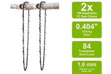 2 Chaînes à gouge carrée adaptable pour Stihl Contra | 63cm 0.404 84M 1,6mm