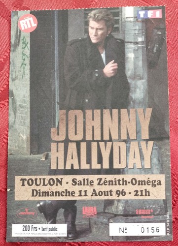 Ticket billet concert - billet, johnny