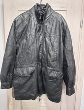 Veste manteau cuir noir homme