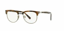 Lunettes De Vue Authentiques Persol PO3197V 1073 52MM En Écaille Brun Foncé