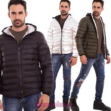 Doudoune Homme Blouson Bomber Rembourré à Capuche Veste Double Face Neuf BX5224