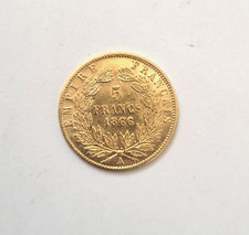 Rare et superbe pièce de 5 francs or 1866 A Napoleon III belle qualité