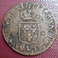 Monnaie Bronze Royal Louis XVI