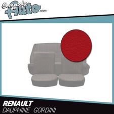 Garnitures sièges avant et banquette arrière rouge Renault Dauphine Gordini