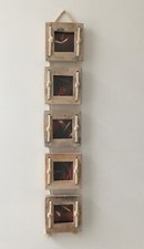 CADRE PHOTOS en bois flotté et corde à suspendre, 5 emplacements