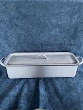 Ancienne poissonnière en tôle émaillée 