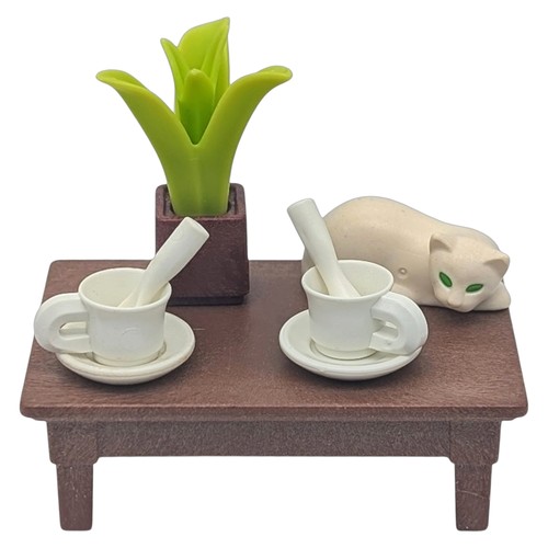 Playmobil table marron - , tasses