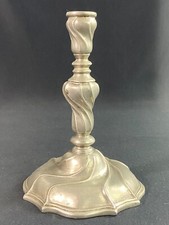 Bougeoir flambeau en étain à