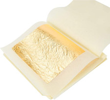 20 Feuille d'Or véritable 4.3 cmx4.3 cm Dorure Feuille d'Or visage Masque SPA &