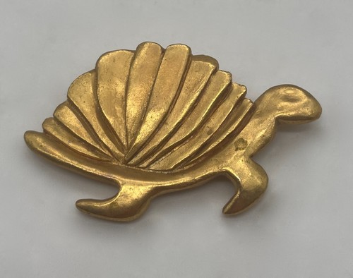 Broche tortue metal dore - tortue/, dore/