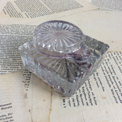 Ancien encrier verre - en,