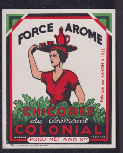 Ancienne étiquette chicorée - ancienne,