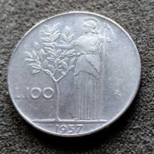 Monnaie italie 100 lire 1957 - monnaie,