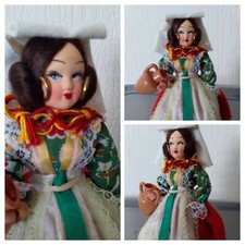 ITALIE SICILIA TAORMINA POUPEE REGIONALE HT 17 cm VETEMENTS EN FEUTRINE