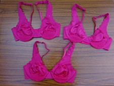 Lot 3 Soutien gorge armatures rose framboise microfibre Beauty lift DIM 85 C TBE