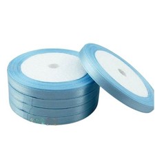 Ruban satin 6mm bleu ciel x 25 mètres