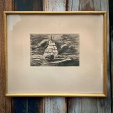 Eau-forte gravure. Signé