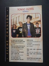 Fiche Chanson TOKIO HOTEL 
