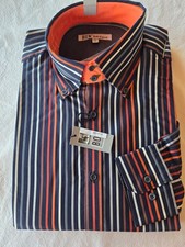 Chemise bleue à rayures neuve
