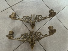 Paire Applique De Piano Bronze Signer Abord Art Nouveau