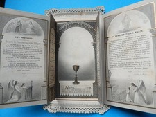 IMAGE PIEUSE CANIVET  COMMUNION SOUVENIR A VOLETS MULTIPLES ET OH !  SURPRISE !