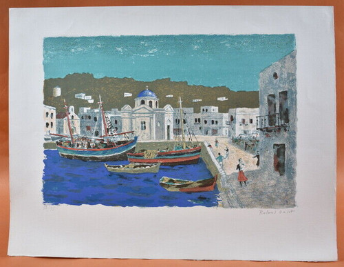 Lithographie xxème paysage - lithographie,