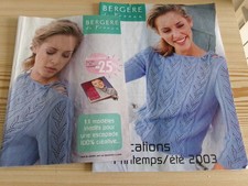 modèle tricot Bergère de France avec explications tricot, printemps/été 2003