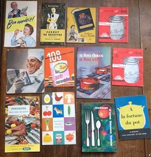 lot de 12 livres de recettes, livrets publicitaires années 50, 60, 70