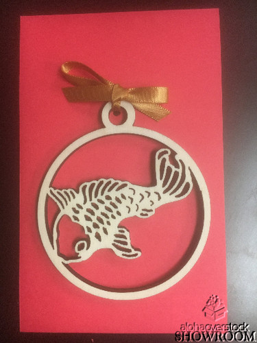 Laser cut koi fish - koi,
