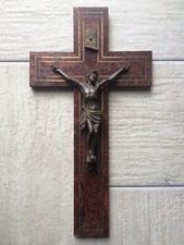 Crucifix ancien christ bronze