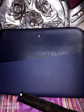 Lot sacoche et stylo bille mont blanc meisterstuck noir doré