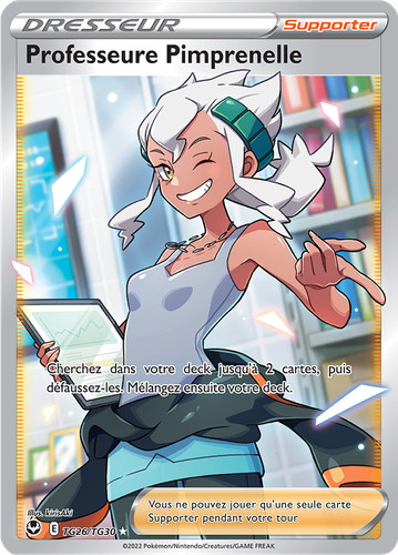 Carte pokémon professeure - carte,