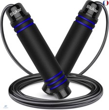 Blukar Corde à Sauter, Speed Jump Rope Réglable pour Hommes & Femmes , R