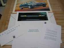 RARE original carton d'invitation complet PEUGEOT 605 + lithographie Paul Bracq