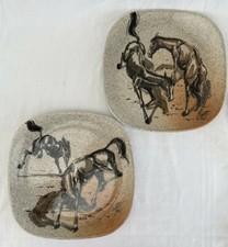 Paire assiettes céramique P