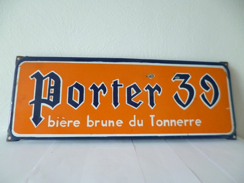 Plaque émaillée biere - plaque,