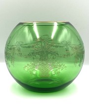 Vase Boule Verre Vert Style
